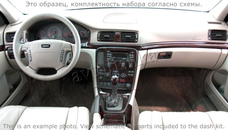Декоративные накладки салона Volvo S80 2004-2006 полный набор, с CD