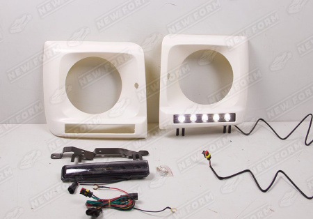 Mercedes-Benz G-Klasse W463 1990 - 2018 Очки на фары с черными ДХО