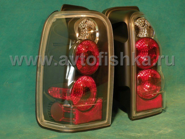 Toyota 4 Runner (96-03) фонари задние черные, комплект 2 шт.