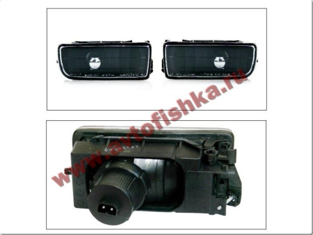 BMW 3 E36 (91-00) 2, 4 дв. седан фары противотуманные прозрачные черные, комплект 2 шт.