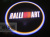 Лазерная подсветка Welcome со светящимся логотипом RalliArt в черном металлическом корпусе, комплект 2 шт.