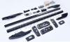 Toyota Land Cruiser 200 (07-/12-/15-) рейлинги продольные  (багажник) алюминиевые черные на крышу, дизайн оригинал