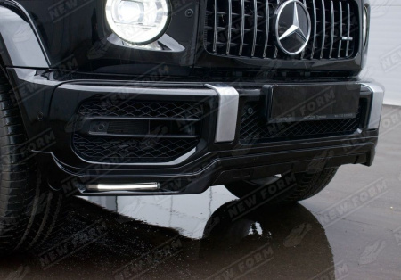 Mercedes-Benz G-Klasse W464 2018 - н.в. Юбка переднего бампера Brabus с ходовыми огнями на 6.3 AMG