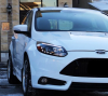 Ford Focus 3 (12-13) фары передние черные линзовые, ДХО подсветкой
