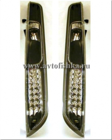 Ford Focus 2 (05-07) 3, 5 дв. хэтчбек фонари задние светодиодные черные, комплект 2 шт.