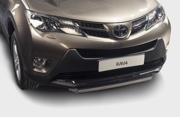 Toyota RAV4 (13–) Защита переднего бампера труба 75x42 мм овальная