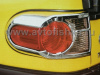 Toyota FJ Cruiser (07-) хромированные декоративные накладки на задние фонари, комплект 2 шт.
