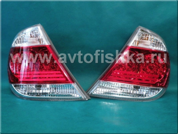 Toyota Camry 30 (02-04) фонари задние светодиодные красно-хромированные, комплект 2 шт.
