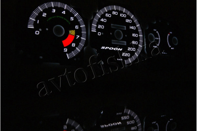 Honda Civic (92-95) светодиодные шкалы (циферблаты) на панель приборов - SPOON дизайн