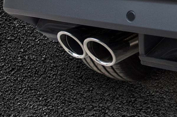 Volkswagen Tiguan (17–) Насадка на выхлопную трубу, нерж. сталь, 2 части