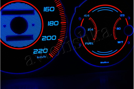 Honda Civic (96-00) светодиодные шкалы (циферблаты) на панель приборов - дизайн 2