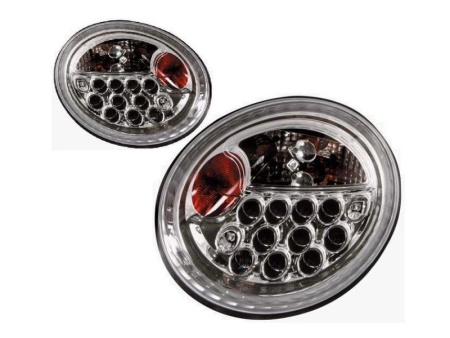 Volkswagen New Beetle (98-05) фонари задние светодиодные хромированные, комплект 2 шт.