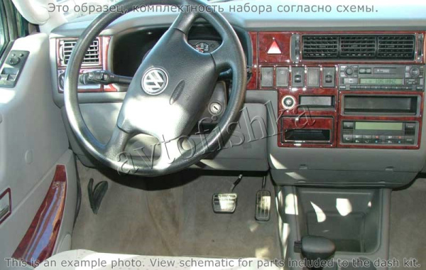 Декоративные накладки салона Volkswagen Transporter 1999-н.в. полный набор