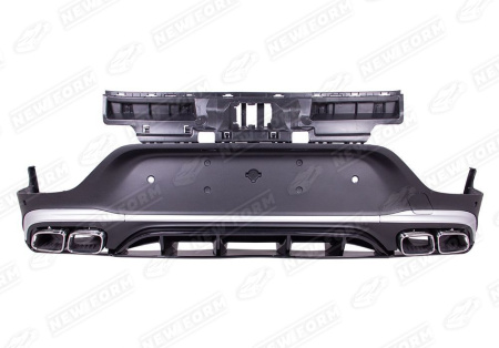 Mercedes-Benz GLC-Klasse C253 2016 - 2019 Диффузор заднего бампера с насадками на глушитель 6.3 AMG комплект хром