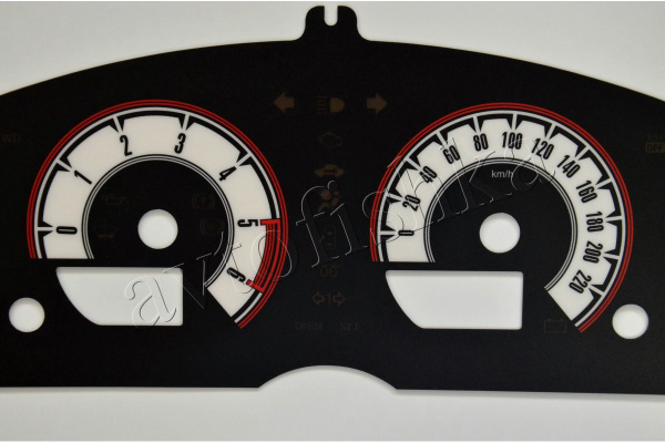 Nissan Pathfinder R51 / Navara D40 светодиодные шкалы (циферблаты) на панель приборов - дизайн 1