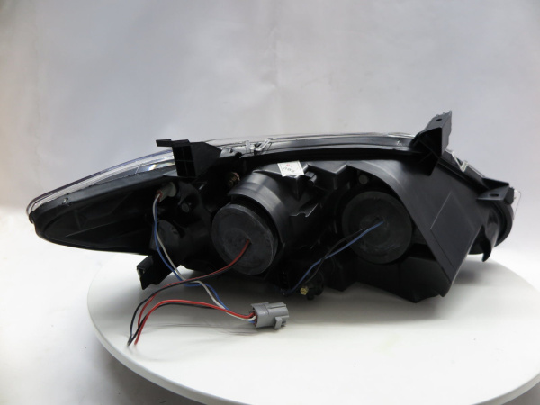 Toyota Camry V40 (09-11) фары передние хромированные, с линзами и дневными ходовыми огнями, в стиле LEXUS, комплект 2 шт.