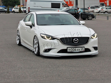 Mazda 6 (13 – 18) боковые сплиттеры на пороги