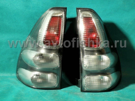 Toyota Land Cruiser Prado 120 (02-) фонари задние серебристые, оригинал, комплект 2 шт.