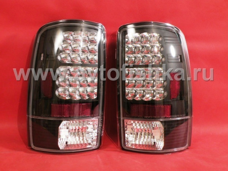Chevrolet Tahoe, Suburban, GMC Yukon, Denali (99-06) фонари задние светодиодные черные, комплект 2 шт.
