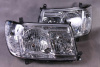 Toyota Land Cruiser 100 (98-05) фары передние хромированные, с совмещенными поворотниками, комплект 2 шт.