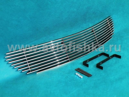 Chrysler Pacifica (03-08) решетка радиатора верхняя и нижняя в бампер, алюминиевые, комплект 2 шт.