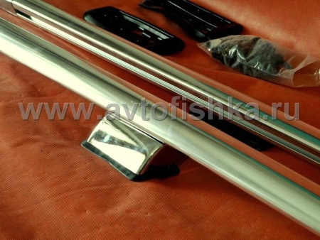 Toyota Land Cruiser 200 (08-/12-/15-) рейлинги продольные на крышу, алюминиевые хромированные, комплект.