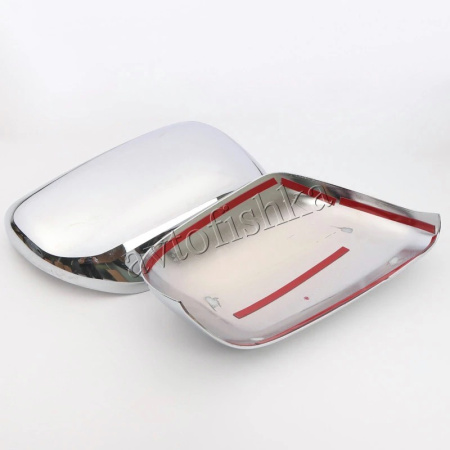 Накладки на зеркала хромированные Mitsubishi Pajero 4 (07-19) комплект