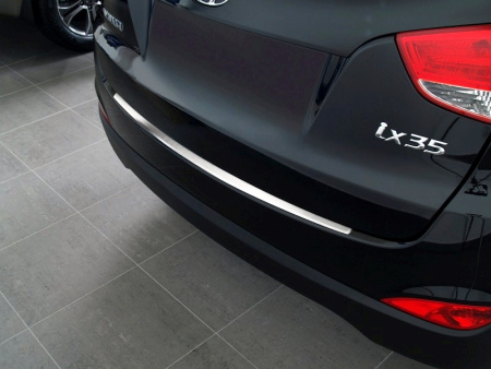 Hyundai ix35 (2010-) накладка из полированной нержавеющей стали на задний бампер, узкая