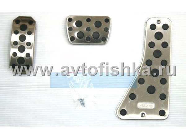 Toyota Corolla (06-) накладки на педали алюминиевые, дизайн AMG, комплект 2 шт.