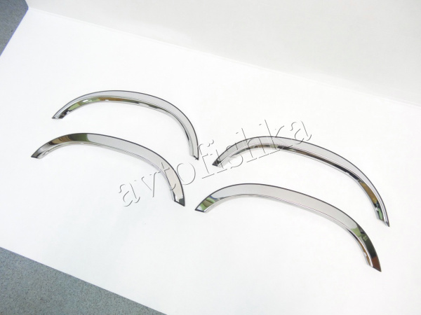 Mercedes Benz W124 с широким молдингом накладки на арки крыльев из полированной нержавеющая сталь, комплект 4 шт.