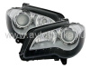 Volkswagen Touran (07-) фары передние черные, со светящимися ободками, комплект 2 шт.