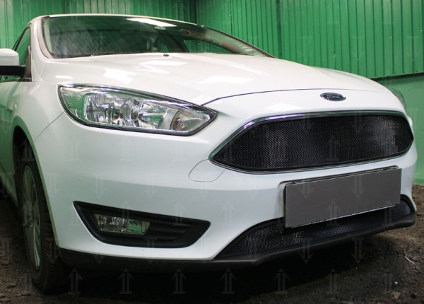 Ford Focus (15–) Защита радиатора, чёрная, низ