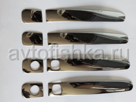Toyota Land Cruiser 200 (08-15) хромированные молдинги на наружние ручки дверей
