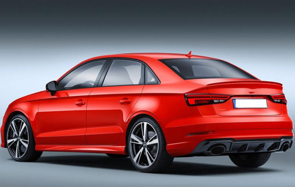 Диффузор RS3 черный с насадками для Audi A3 2013-2016