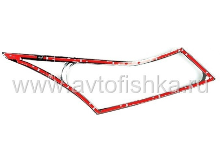 Chevrolet Cruze (08-) пластиковые хромированные декоративные накладки на передние фары, комплект 2 шт.