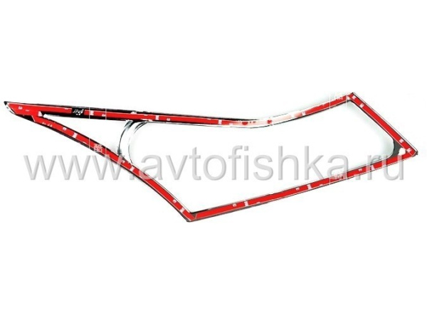 Chevrolet Cruze (08-) пластиковые хромированные декоративные накладки на передние фары, комплект 2 шт.