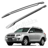 Toyota RAV4 (06-09), (09-) короткая база рейлинги продольные на крышу, алюминиевые серебристые, дизайн "Оригинал", установочный комплект.