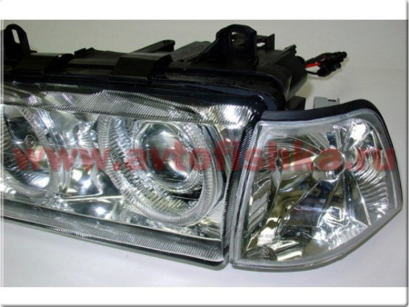 BMW 3 E36 (91-00) 2 дв. купе фары передние хромированные, со светящимися ободками с поворотниками, комплект лев.+ прав.