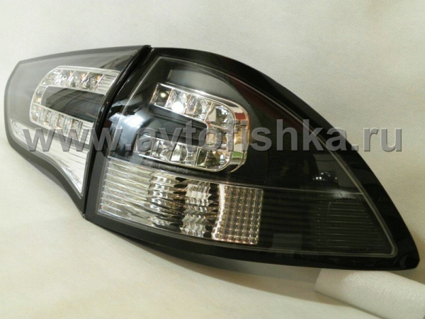 Mitsubishi Pajero Sport, Challenger (09-) фонари задние светодиодные черные, комплект 2 шт.