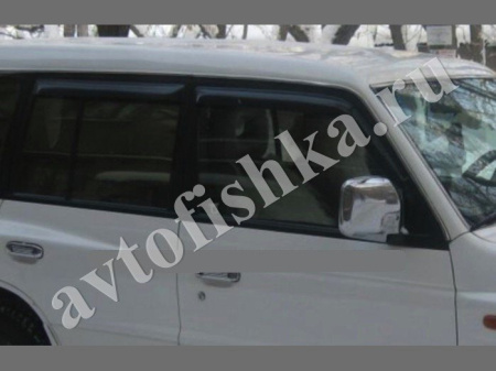 Дефлекторы боковых окон EGR 4 части темные Mitsubishi Pajero 2 1992-1999
